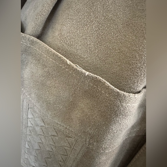 Leather/ suede reversible women’s trench coat - Picture 15 of 16